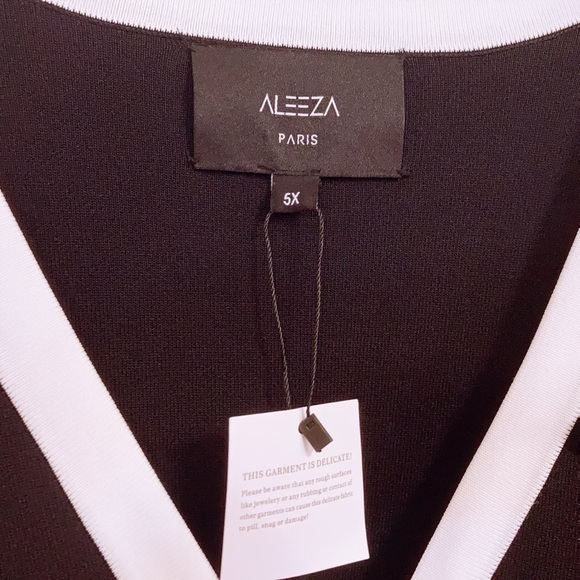 ALEEZA PARIS DOUBLE BREASTED KNIT QUITE LUXURY CARDIGAN GOLDEN BUTTONS Plus 5X - Picture 5 of 6